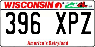 WI license plate 396XPZ