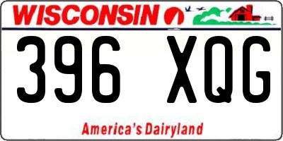 WI license plate 396XQG