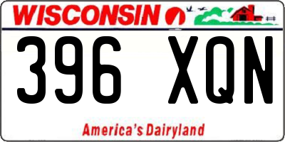 WI license plate 396XQN