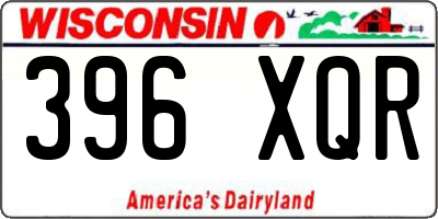 WI license plate 396XQR