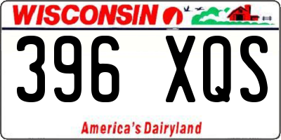 WI license plate 396XQS
