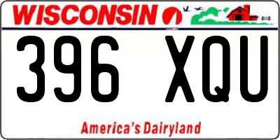 WI license plate 396XQU