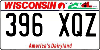 WI license plate 396XQZ