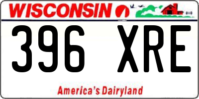 WI license plate 396XRE