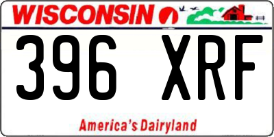 WI license plate 396XRF