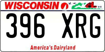 WI license plate 396XRG