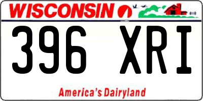 WI license plate 396XRI