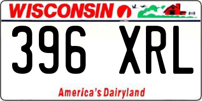 WI license plate 396XRL