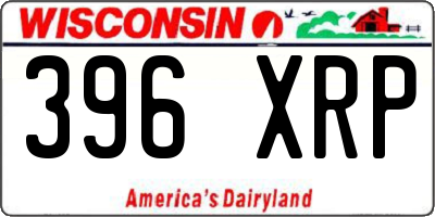 WI license plate 396XRP