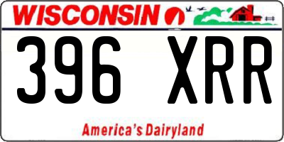 WI license plate 396XRR