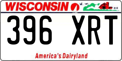 WI license plate 396XRT