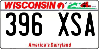 WI license plate 396XSA