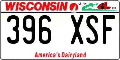 WI license plate 396XSF