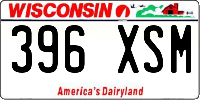 WI license plate 396XSM