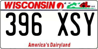 WI license plate 396XSY
