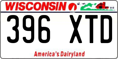 WI license plate 396XTD