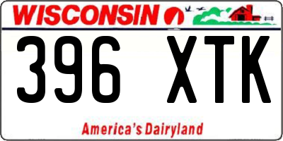WI license plate 396XTK