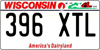 WI license plate 396XTL
