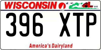 WI license plate 396XTP