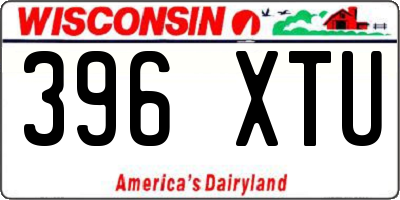 WI license plate 396XTU