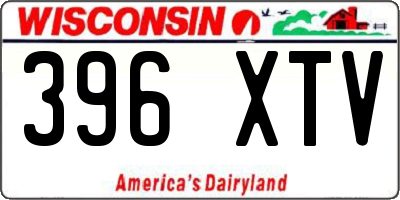 WI license plate 396XTV