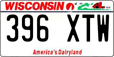 WI license plate 396XTW