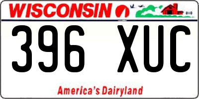 WI license plate 396XUC
