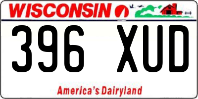 WI license plate 396XUD