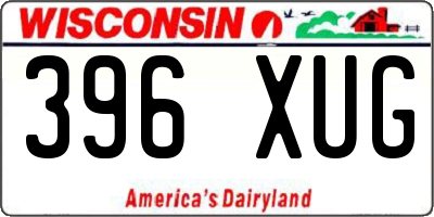 WI license plate 396XUG
