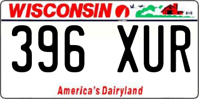 WI license plate 396XUR
