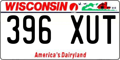 WI license plate 396XUT