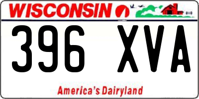 WI license plate 396XVA