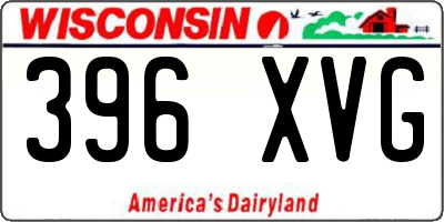 WI license plate 396XVG