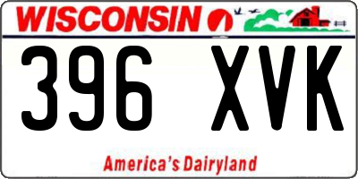 WI license plate 396XVK