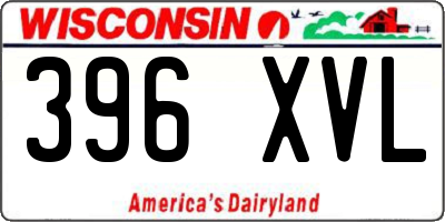 WI license plate 396XVL