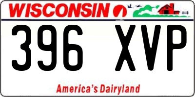 WI license plate 396XVP