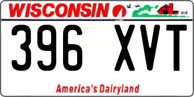 WI license plate 396XVT