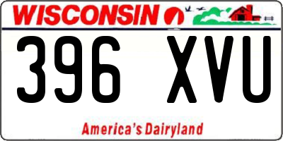WI license plate 396XVU