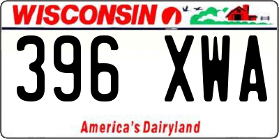 WI license plate 396XWA