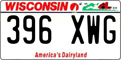 WI license plate 396XWG