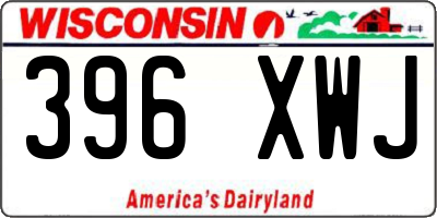 WI license plate 396XWJ