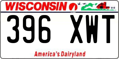 WI license plate 396XWT