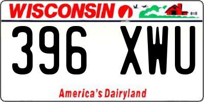 WI license plate 396XWU