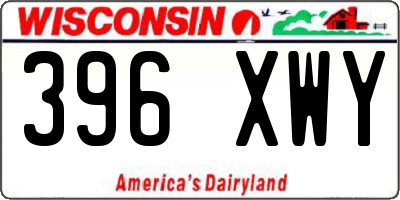 WI license plate 396XWY