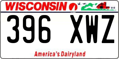 WI license plate 396XWZ