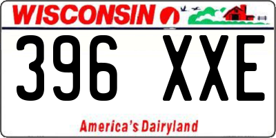 WI license plate 396XXE