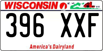 WI license plate 396XXF