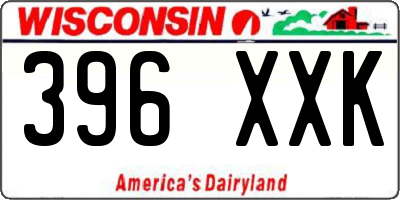 WI license plate 396XXK
