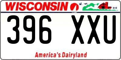 WI license plate 396XXU