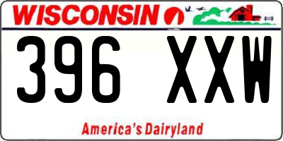 WI license plate 396XXW
